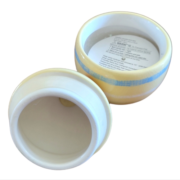 Vtg Blossoms & Blooms Ceramic Christmas Egg Shaped Candle Holder - Picture 5 of 8